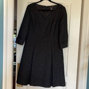 Brooks Brothers Pleated Black dress with pockets